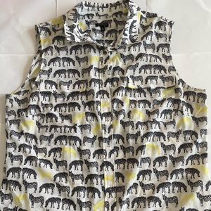 Talbot’s Zebra Print Blouse